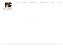 Tablet Screenshot of mccustomhomesinc.com